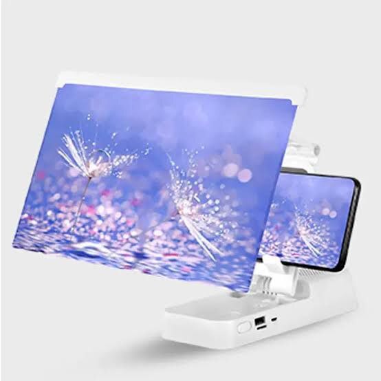 F19 MOBILE PHONE HOLDER WITH SCREEN AMPLIFIER  SCREEN MAGNIFIER) & BLUETOOTH SPEAKER