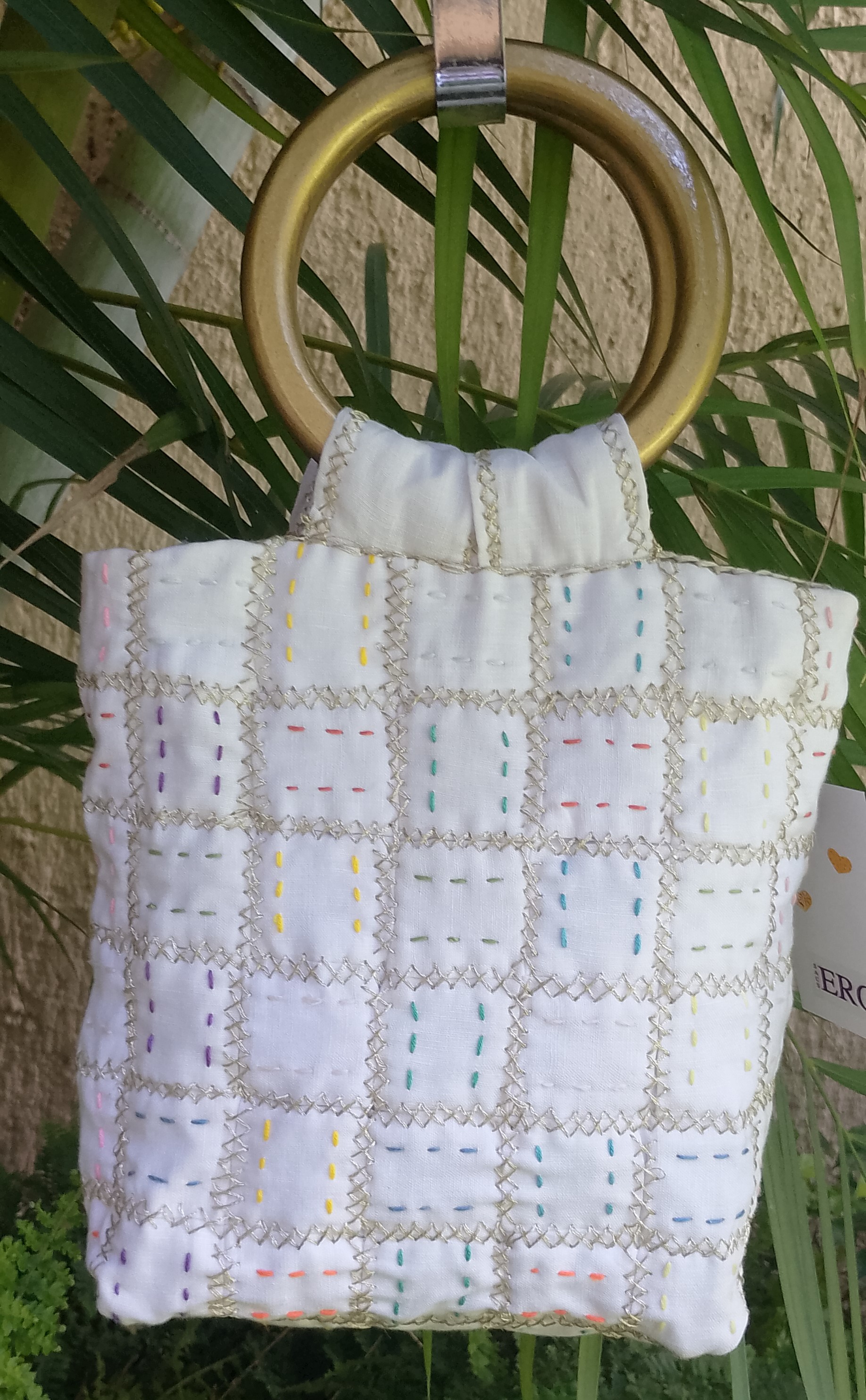 Bolsa Lino Sashiko BLL001