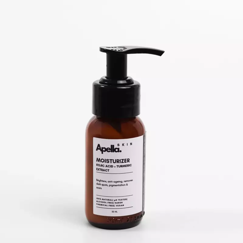 Bottle of skin Brightening Kojic Acid 2% Moisturizer with Turmeric