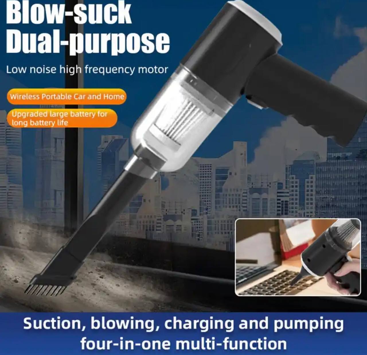 PORTABLE RECHARGEABLE HAND-HELD VACUUM CLEANER