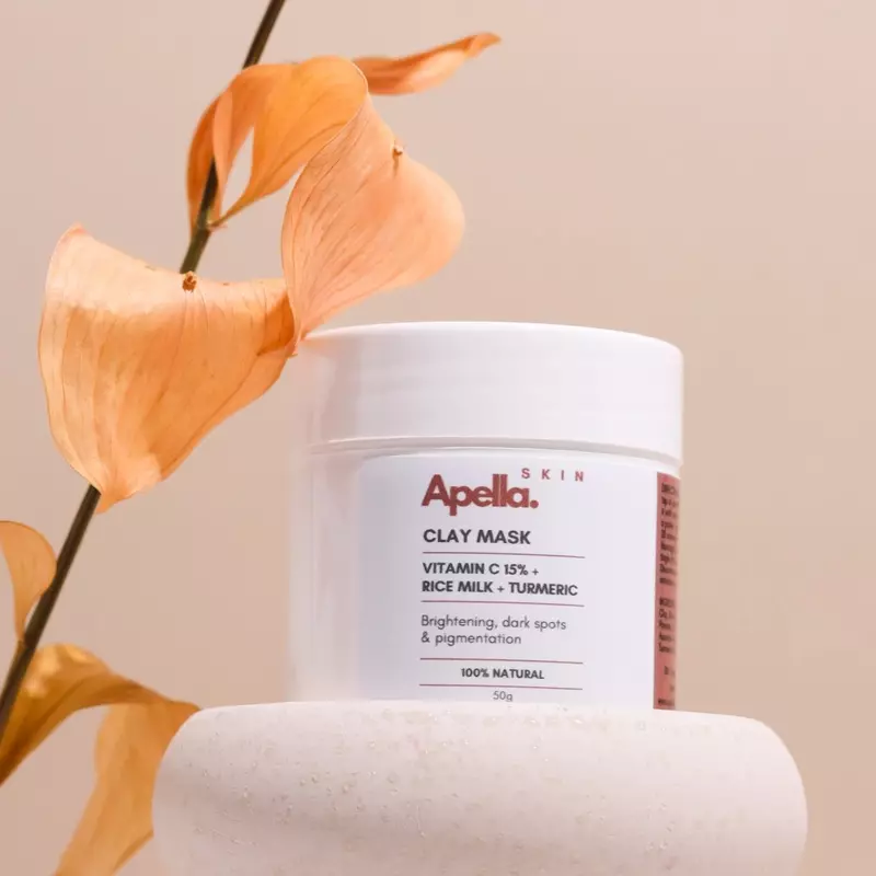 A jar of a Korean skincare clay mask. Contains Rice Milk and Vitamin C for brightening skin