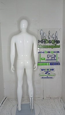 Glossy Full Body Male Mannequin Standard Chest 38"