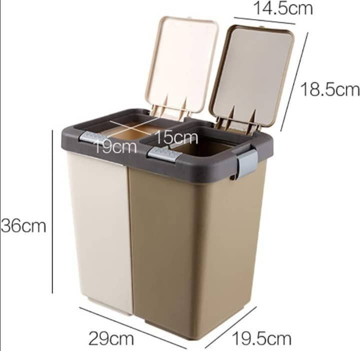 2IN1 REFUSE BIN DUST BIN GARBAGE DISPOSAL BIN
