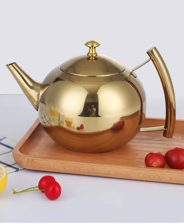 2L THICK STAINLESS STEEL TEA-POT WATER KETTLE COFFEE POT