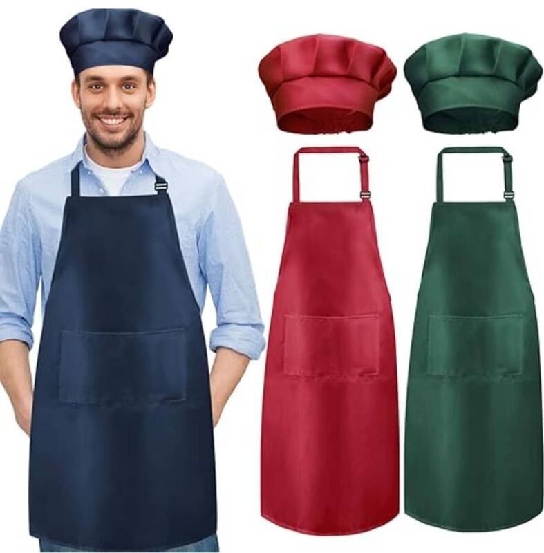 2IN1 CHEF APRON WITH CAP