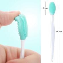 DOUBLE SIDED SILICONEBLACK HEAD CLEANSING BRUSH, NOSE BRUSH, FACE BRUSH, LIP BRUSH, ACNE CLEANSING BRUSH