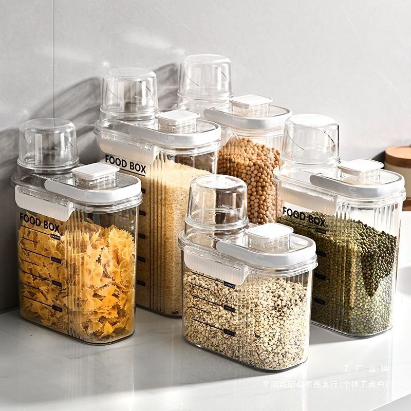 2 PIECES ACRYLIC CEREAL CONTAINER - LARGER CAPACITY SIZE - 2000ml /2500ML