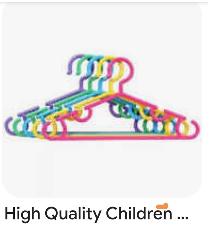 KIDDIES PLASTIC CLOTHES HANGER - 6PIECES