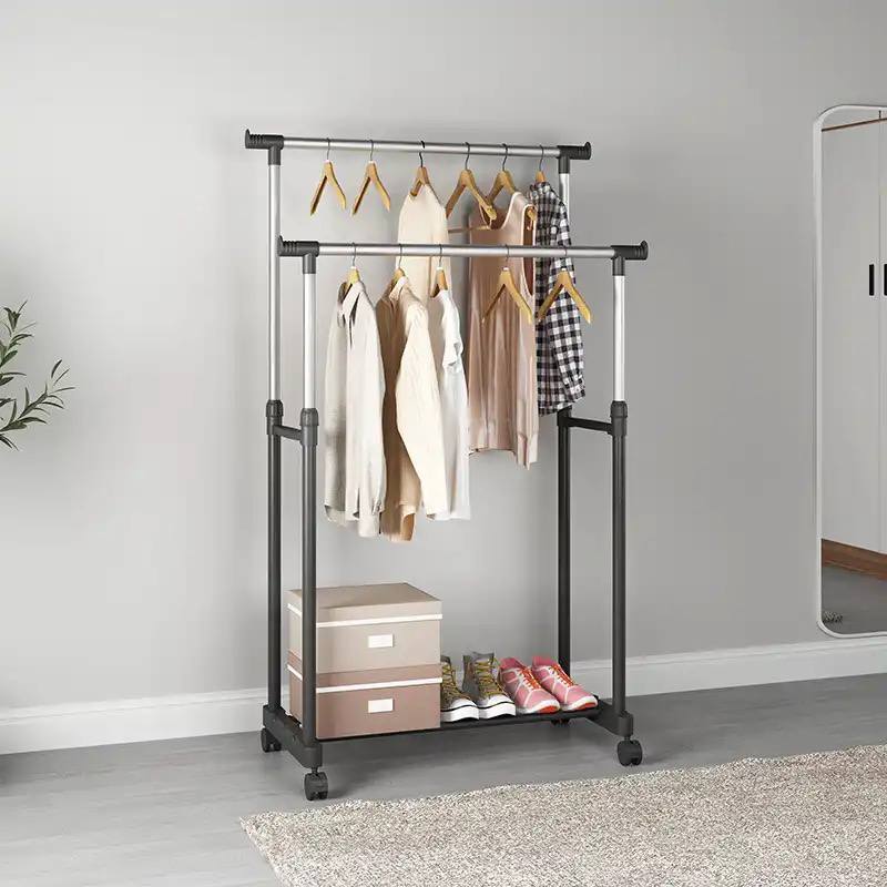 DOUBLE POLE CLOTHES STANDING HANGER