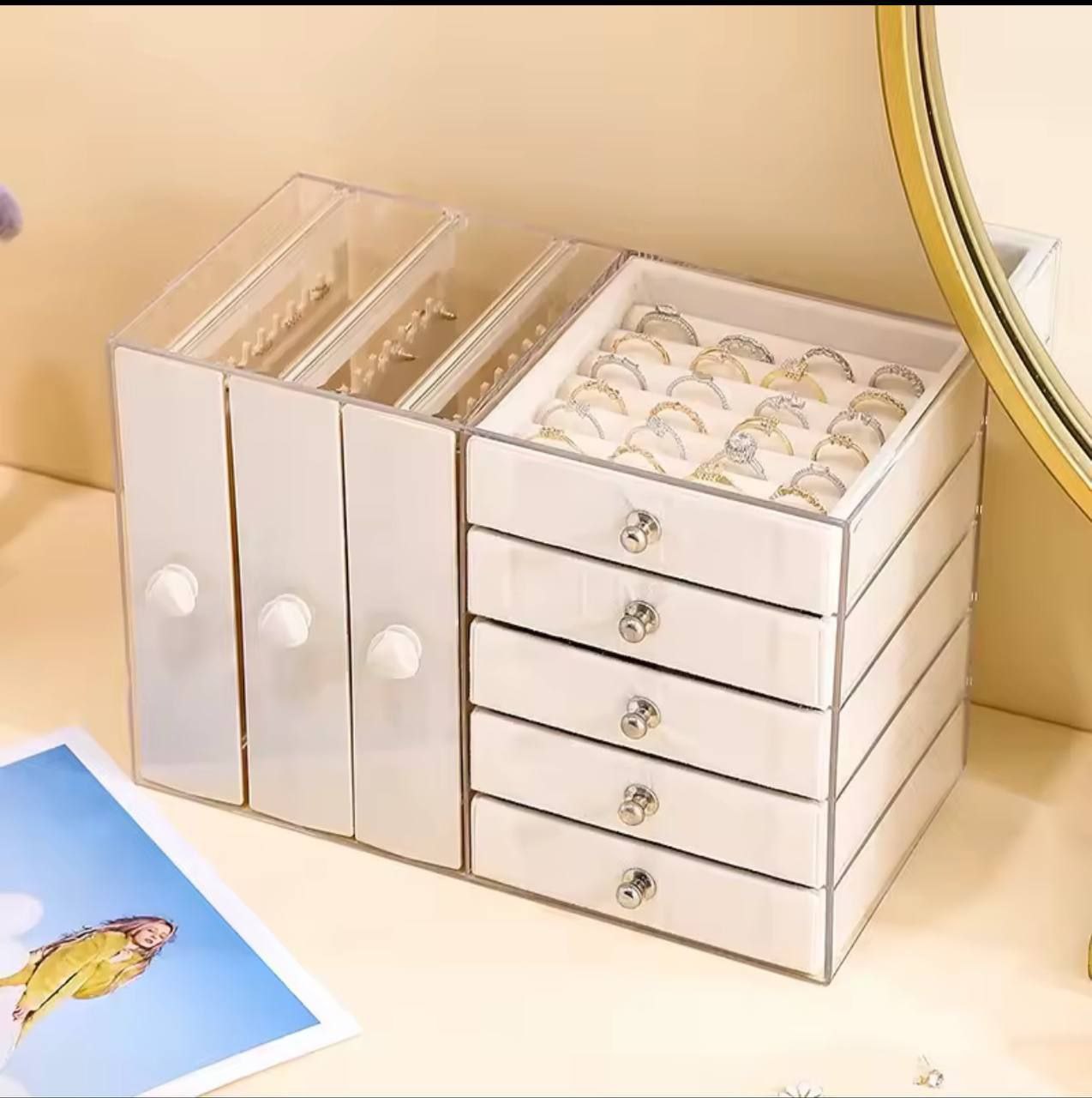 EIGHT DRAWERS JEWELRY STORAGE BOX