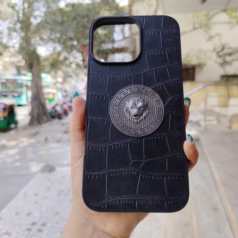 Leather With Versace Lion Case