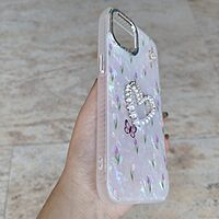 Floral Pearl Heart Case