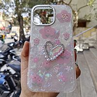 Floral Pearl Heart Case