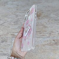 Floral Pearl Heart Case