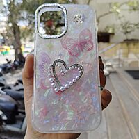 Floral Pearl Heart Case