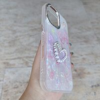 Floral Pearl Heart Case