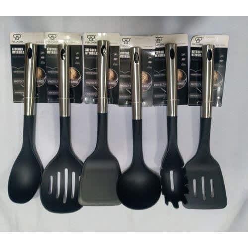 6 PIECES BRONZE NON-STICK  COOKWARE SET  COOKING SPOON SET