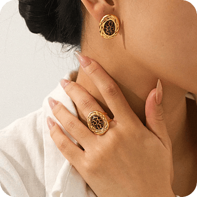 Animal Print Chunky Ring