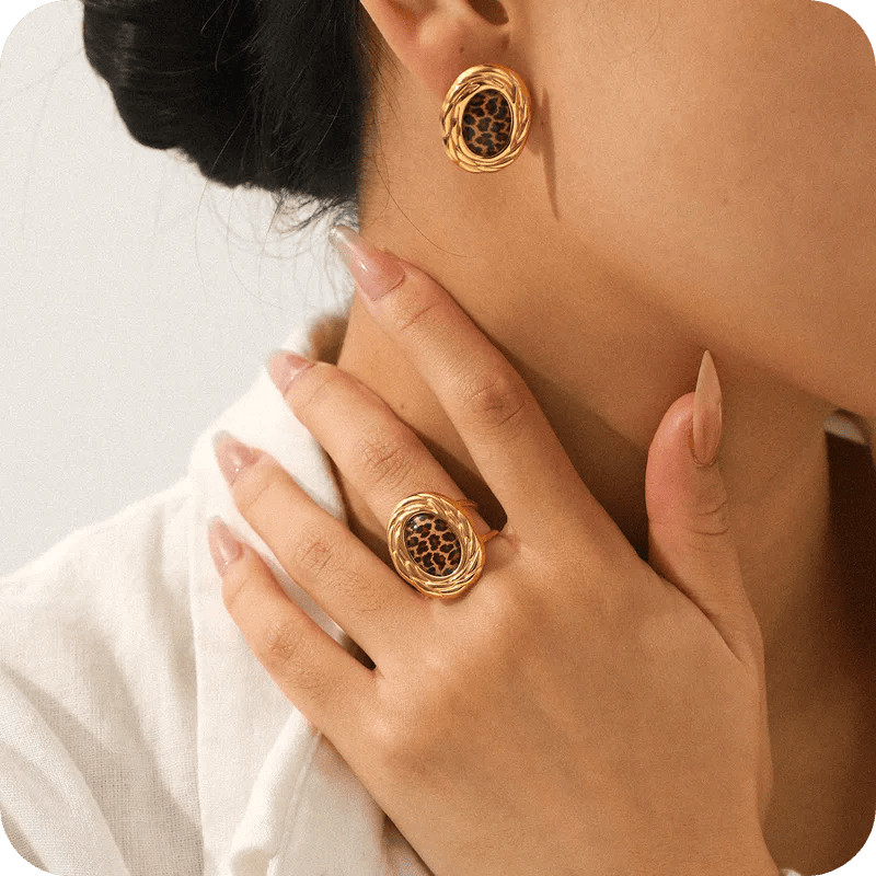 Animal Print Chunky Ring