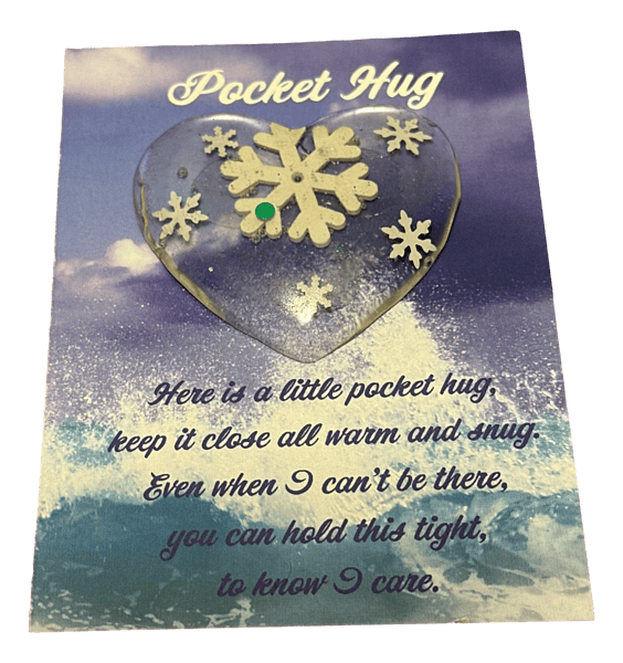 White Snowflake Pocket Hug