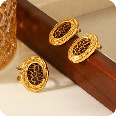 Animal Print Chunky Earrings