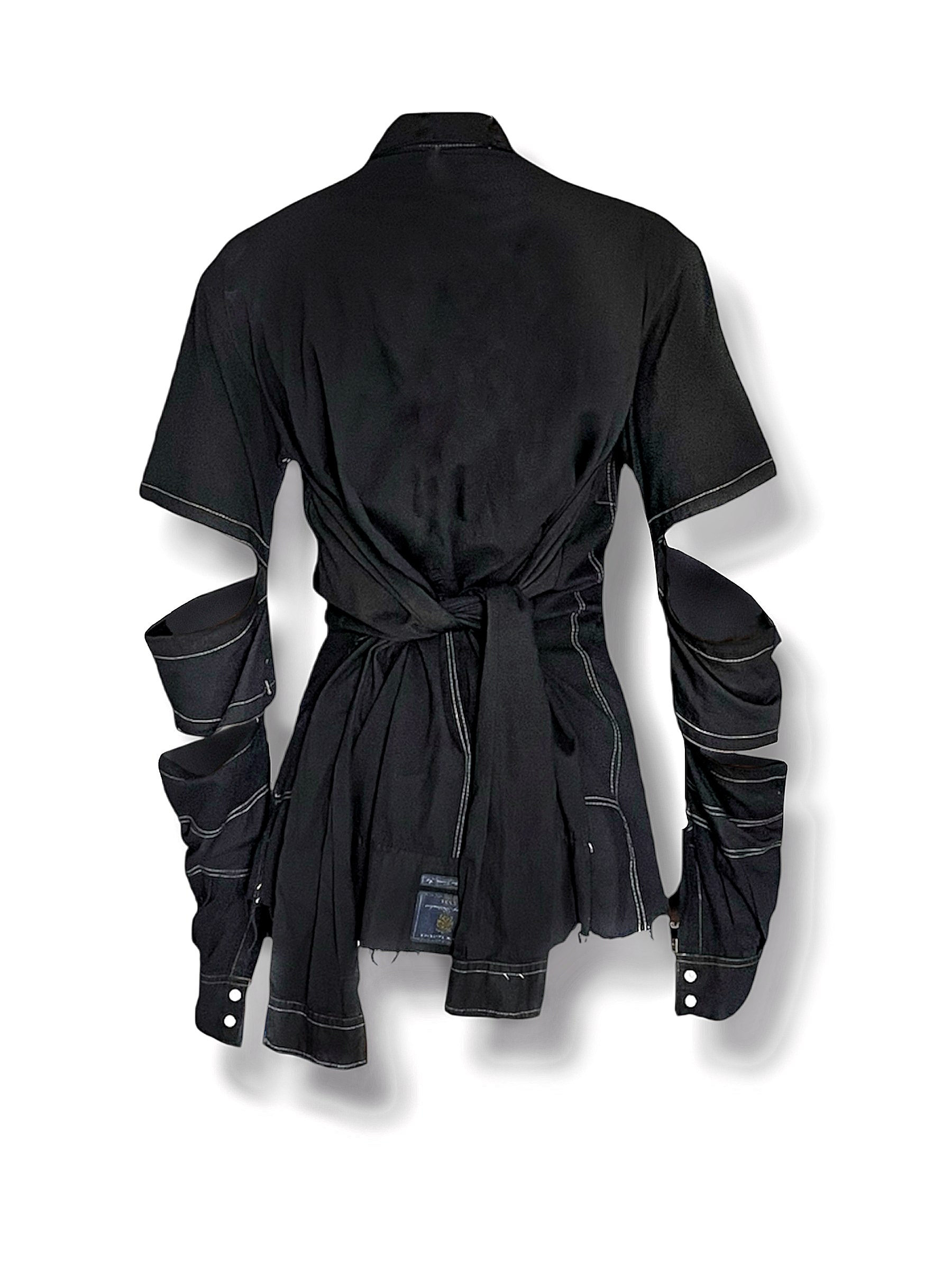 Back Tie Jacket with Double Vented Sleeves