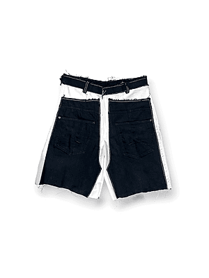 Front back panel tiered jeans