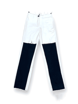 Front back panel tiered jeans