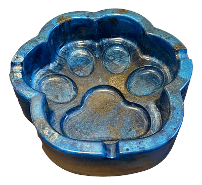Blue Pawprint Resin Ashtray