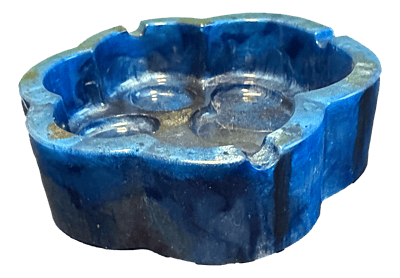 Blue Pawprint Resin Ashtray