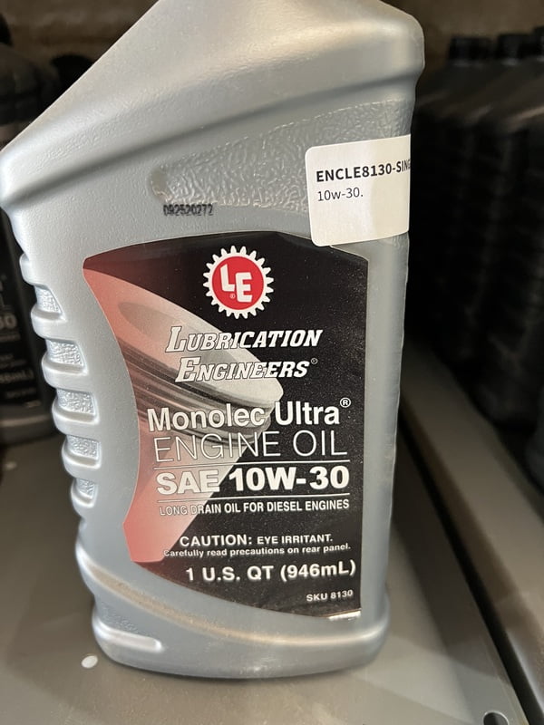 Monolec Ultra Engine Oil - SAE 10w-30. Monolec Ultra Engine Oil - SAE 10w-30.