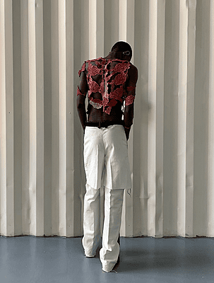 Front back panel tiered jeans