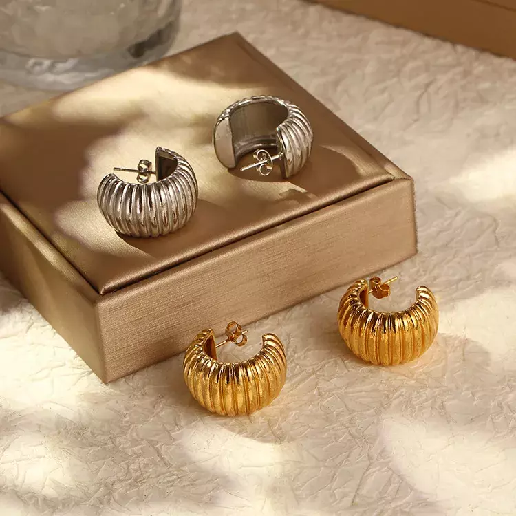 Chic Silver Hoops