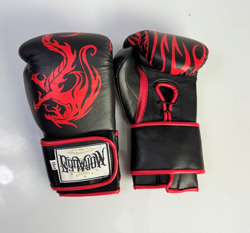 Guante Morales Negro/Rojo 10oz