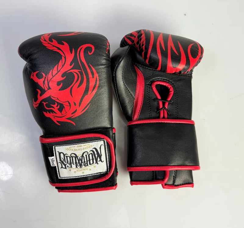 Guante Morales Negro/Rojo 10oz