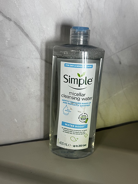 Simple Micellar Cleansing Water- Water boost 400mls