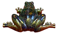 Hidden Blossom Hops Resin Frog Hidden Blossom Hops Resin Frog