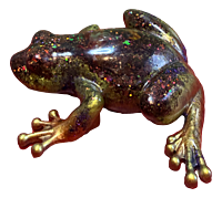 Hidden Blossom Hops Resin Frog Hidden Blossom Hops Resin Frog