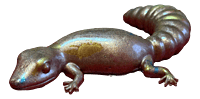 Green Colour-changing Fat Tailed Resin Gecko Green Colour-changing Fat Tailed Resin Gecko