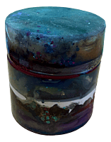 Colour Mash Stash/Trinket Jar with Screw-on Lid