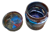 Colour Mash Stash/Trinket Jar with Screw-on Lid