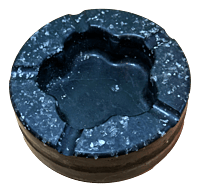 Black Floral-shaped Resin Ashtray