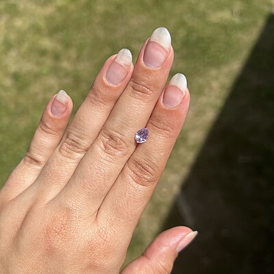 One of a Kind Purple Geometric Sapphire and Diamond Ring