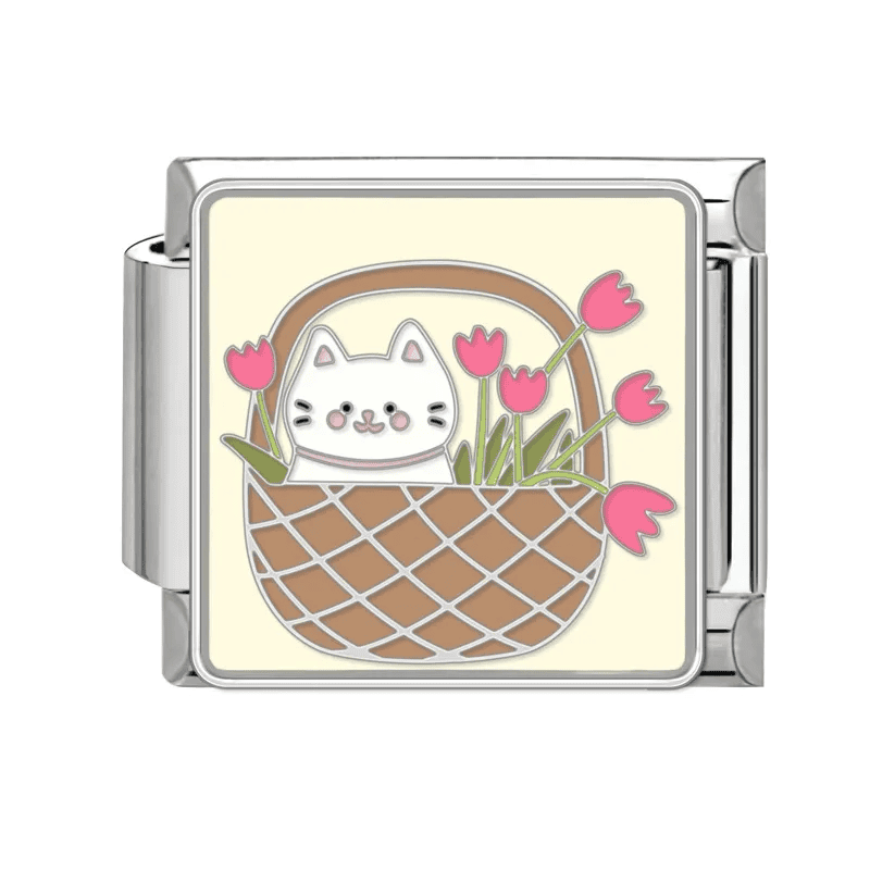 Kitten Tulip Basket
