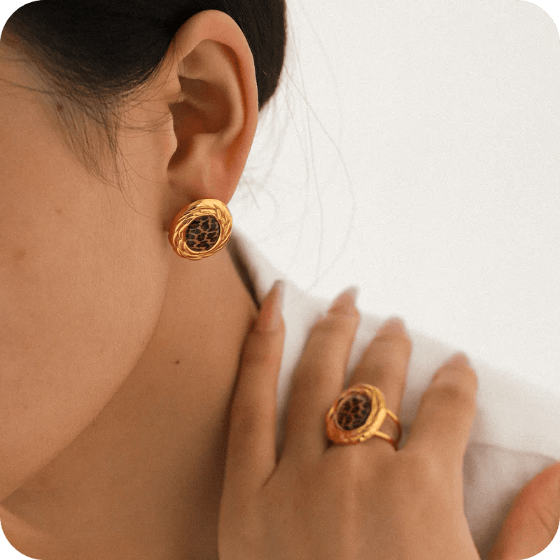 Animal Print Chunky Earrings