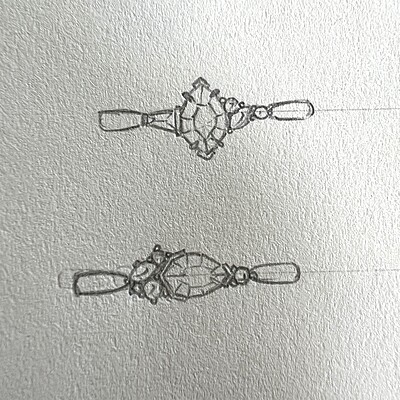 One of a Kind Purple Geometric Sapphire and Diamond Ring