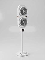 Double-Head Rechargeable Standing Fan with Remote Control