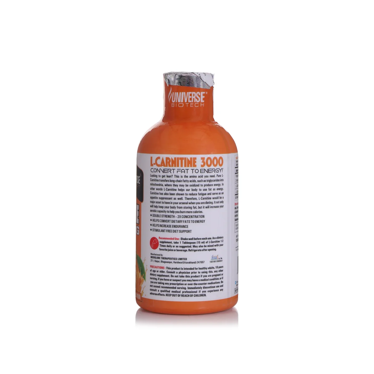 Universe Biotech L-Carnitine 30 servings | كارنتين يونفيرس اوتيك - ORANGE Universe Biotech L-Carnitine 30 servings | كارنتين يونفيرس اوتيك - ORANGE
