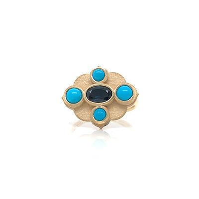 'Trio of Azure' Ring