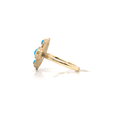 'Trio of Azure' Ring